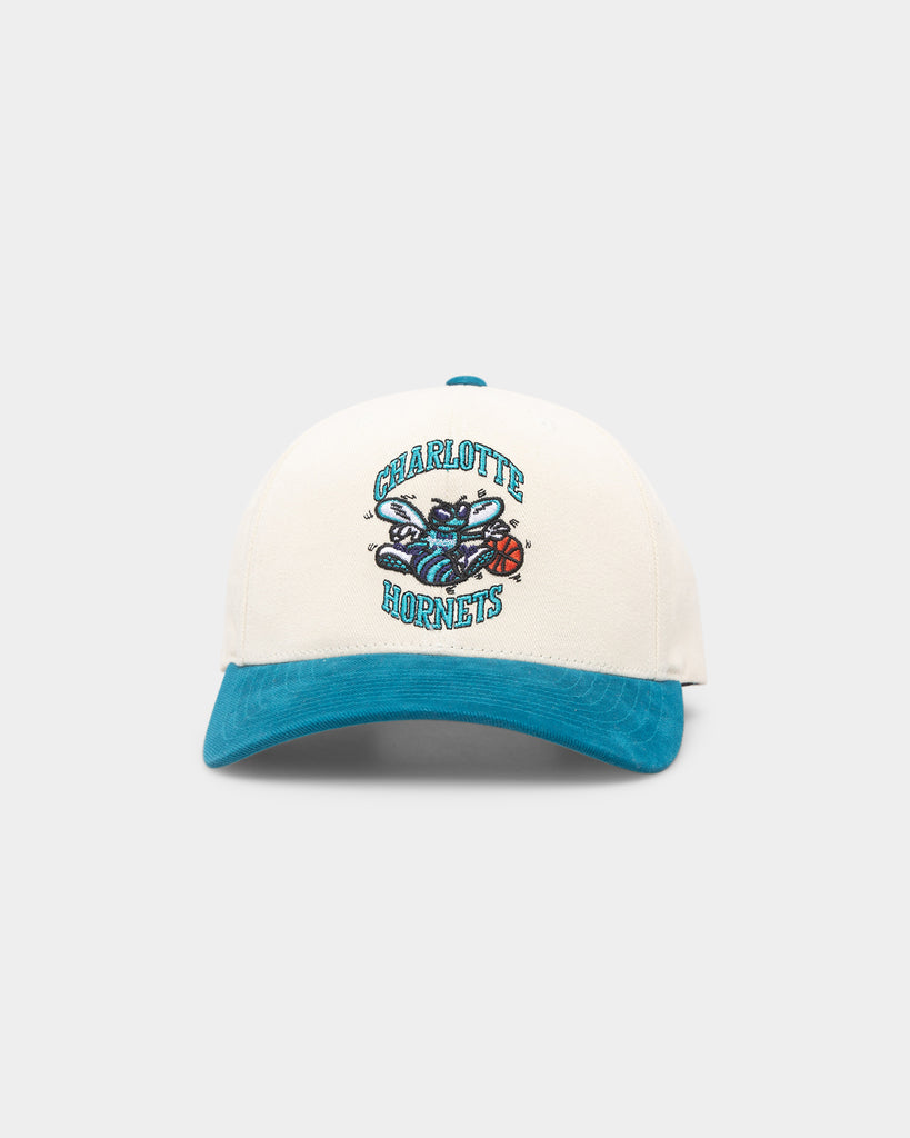 Mitchell & Ness Charlotte Hornets Two-Tone Script Logo Baseball Hat