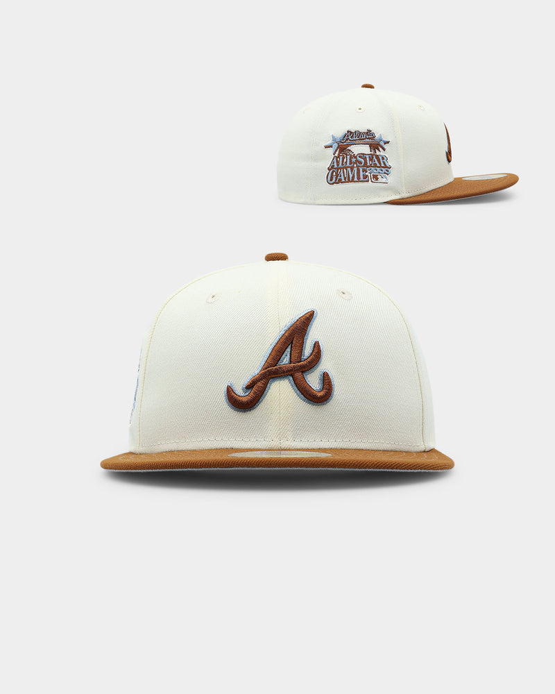 Men's Atlanta Braves New Era Tan Wheat 59FIFTY Fitted Hat