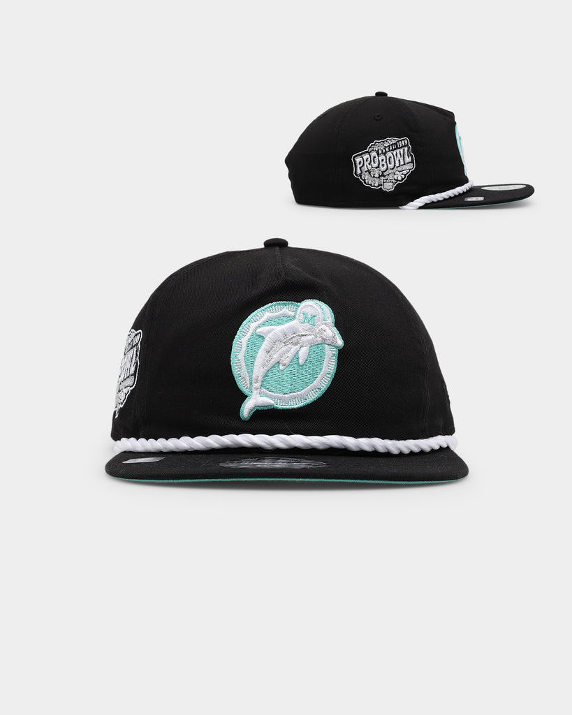 Youth Mitchell & Ness Black Miami Dolphins Times Up Precurved Trucker  Adjustable Hat