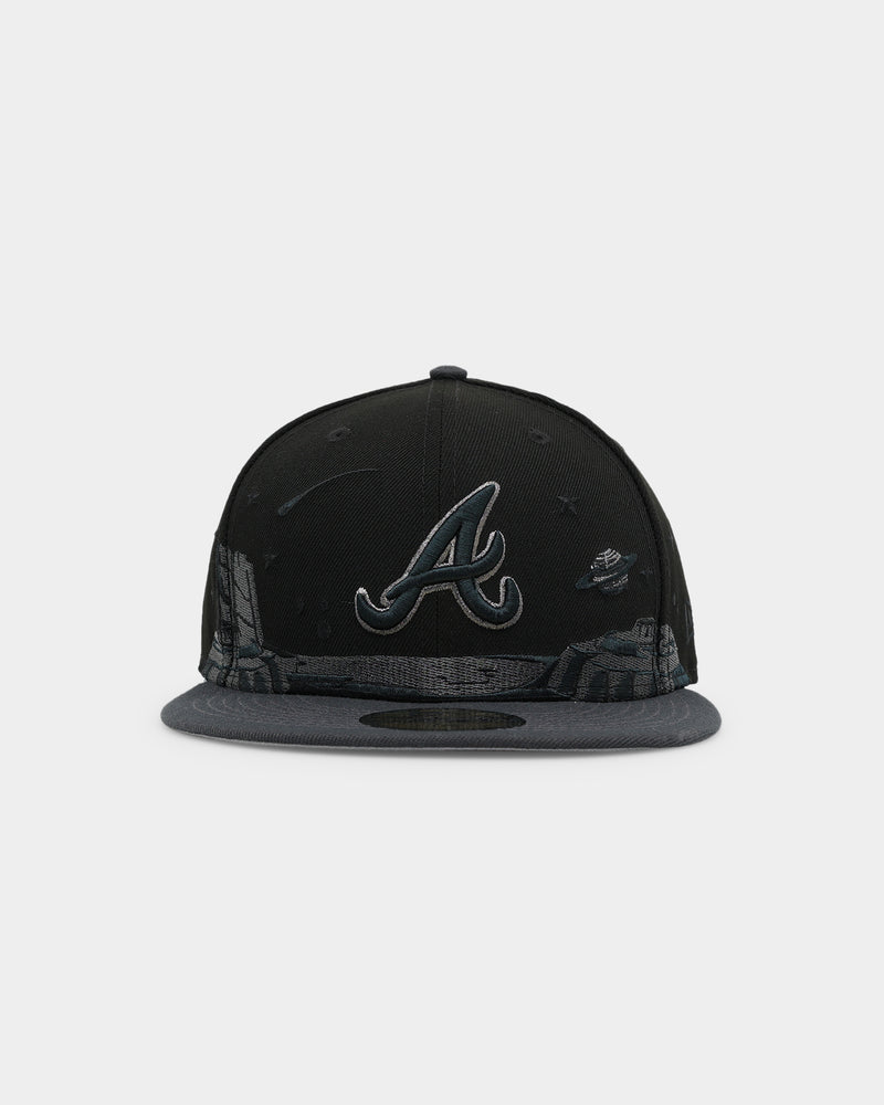 Atlanta Braves New Era Planetary 59FIFTY Fitted Hat - Black