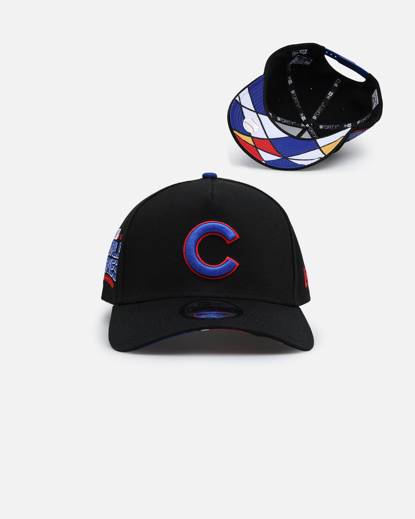 New Era Chicago Cubs 'Retro Mosaic' 9FORTY A-Frame Snapback Black