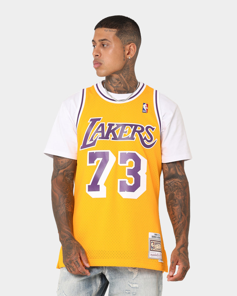 Mitchell & Ness Los Angeles Lakers Dennis Rodman #73 '98 -'99 Home Jer ...