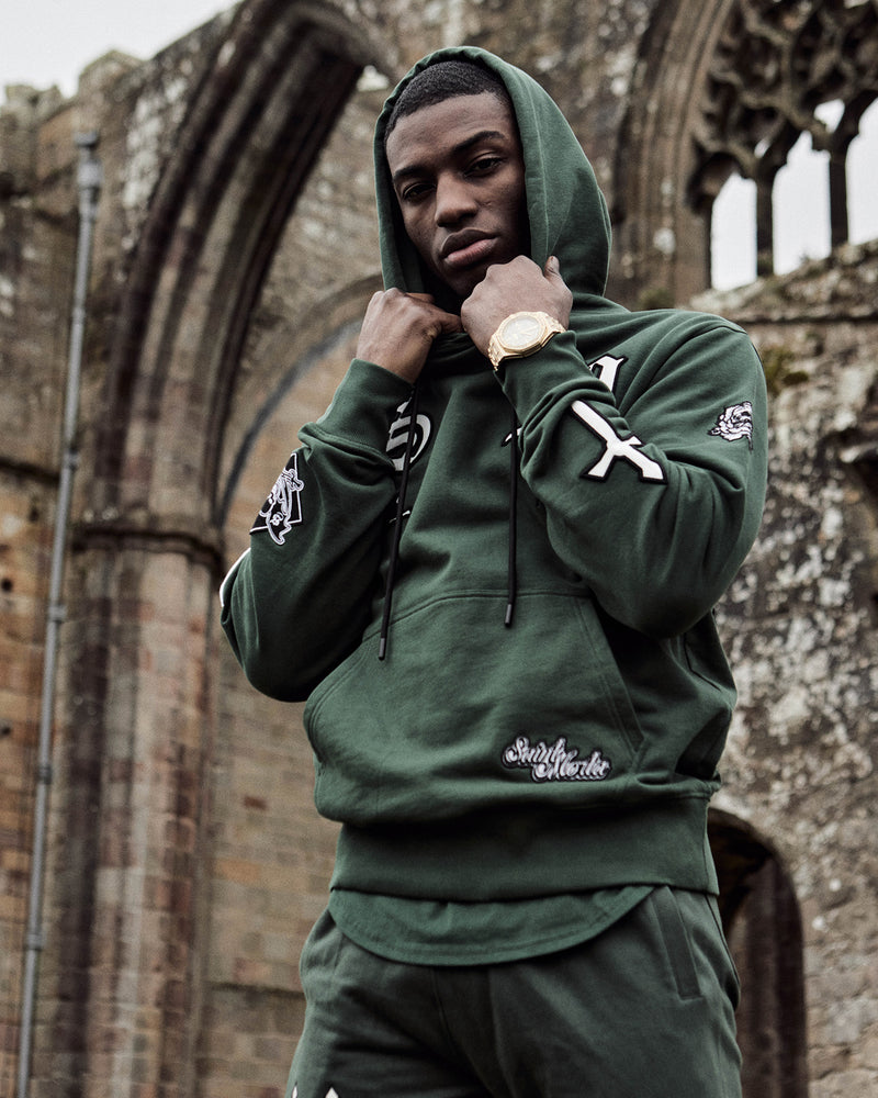 Saint Morta Graveyard Varsity Jacket Dark Green/Black