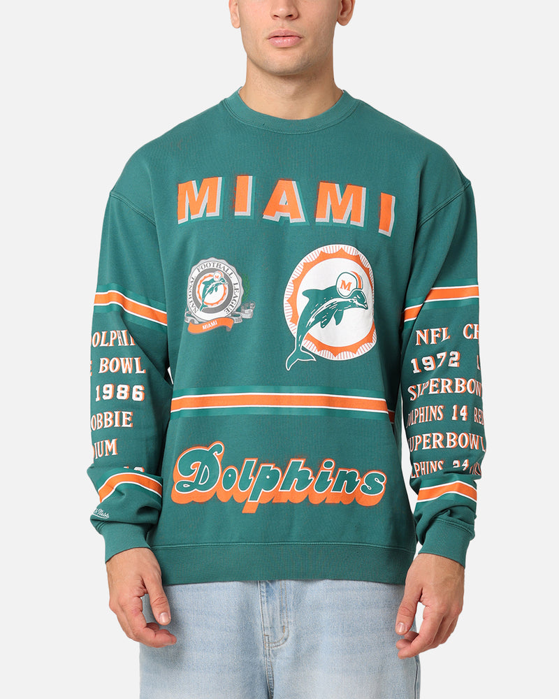 Mitchell & Ness Miami Dolphins 1972 Champs Crewneck Faded Black