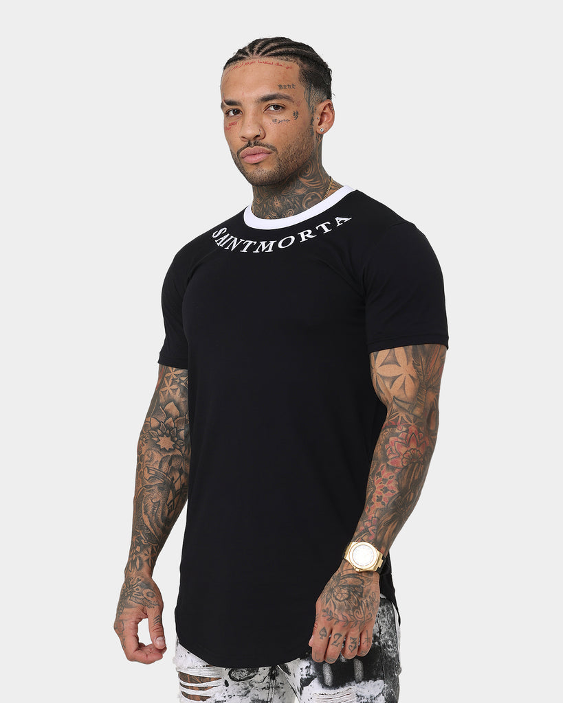 Saint Morta Sparta T-Shirt Black/White | Culture Kings US