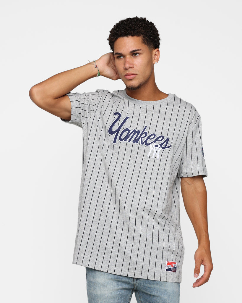 New Era New York Yankees Pinstripe T-Shirt Grey | Culture Kings US