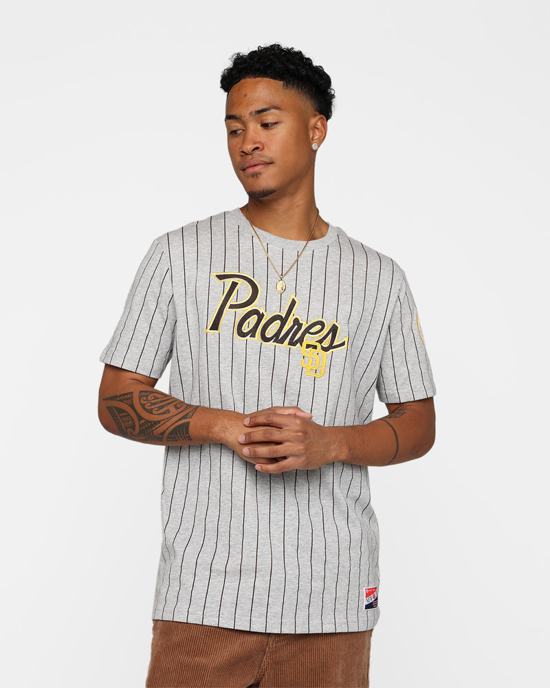 New Era San Diego Padres Pinstripe T-Shirt Grey - Size XL
