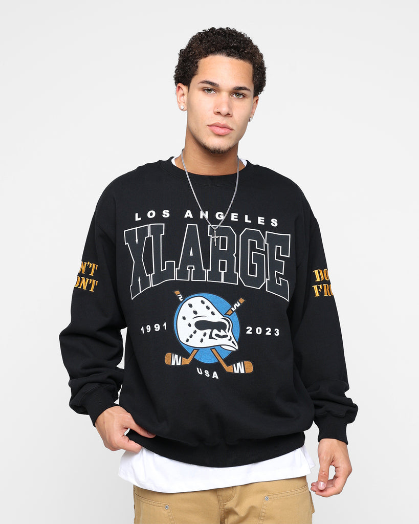 X-Large Hockey Crewneck Sweatshirt Black | Culture Kings US