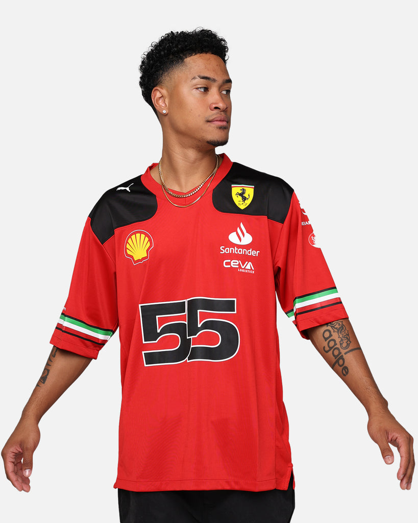 Puma X Scuderia Ferrari Carlos Sainz American Football Jersey Rosso Corsa