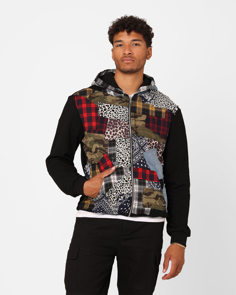 XXIII Patchwork Hoodie Multi Black Culture Kings US