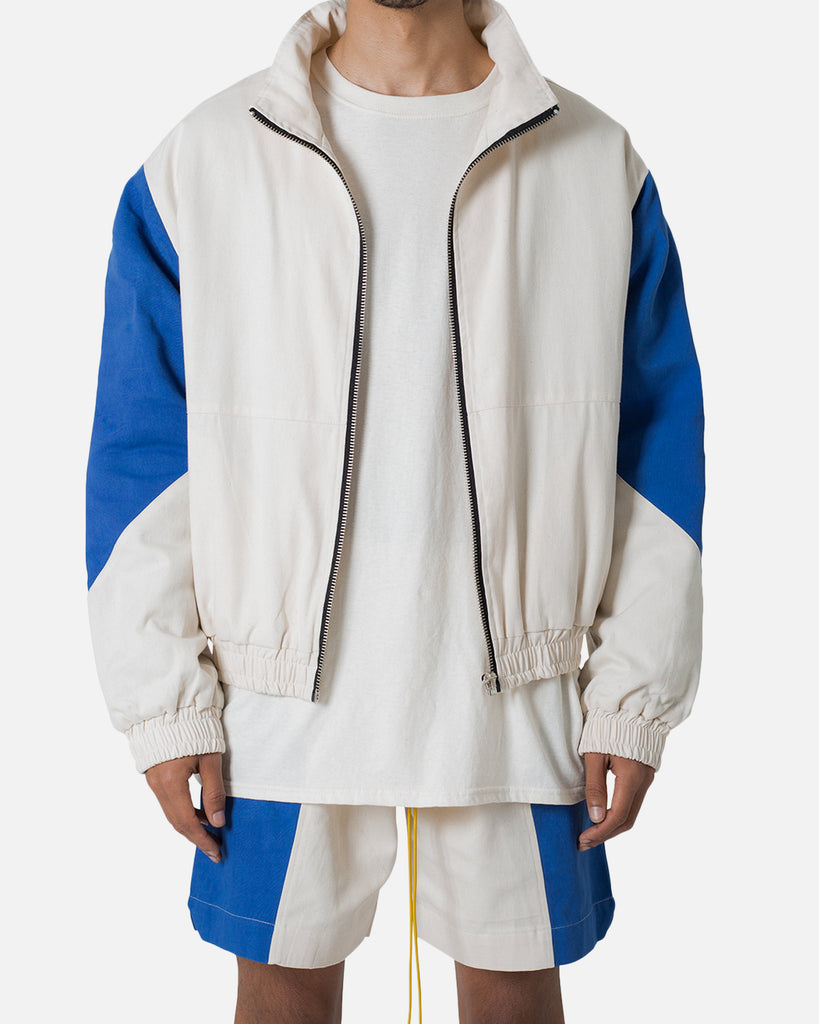 MNML Twill Racing Jacket Blue/White | Culture Kings US