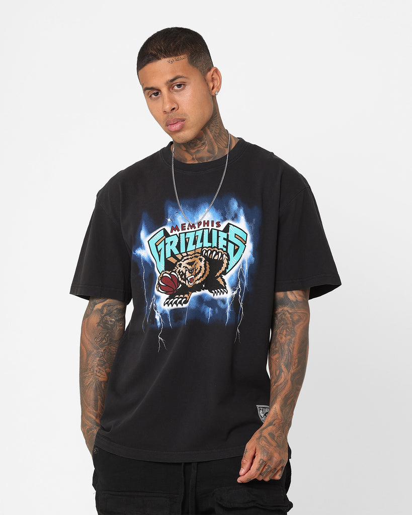 Mitchell & Ness Memphis Grizzlies Logo Lightning T-Shirt Black ...