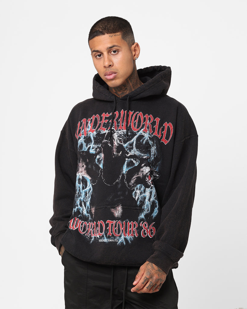 American Thrift Underworld Tour Hoodie Black Wash | Culture Kings US