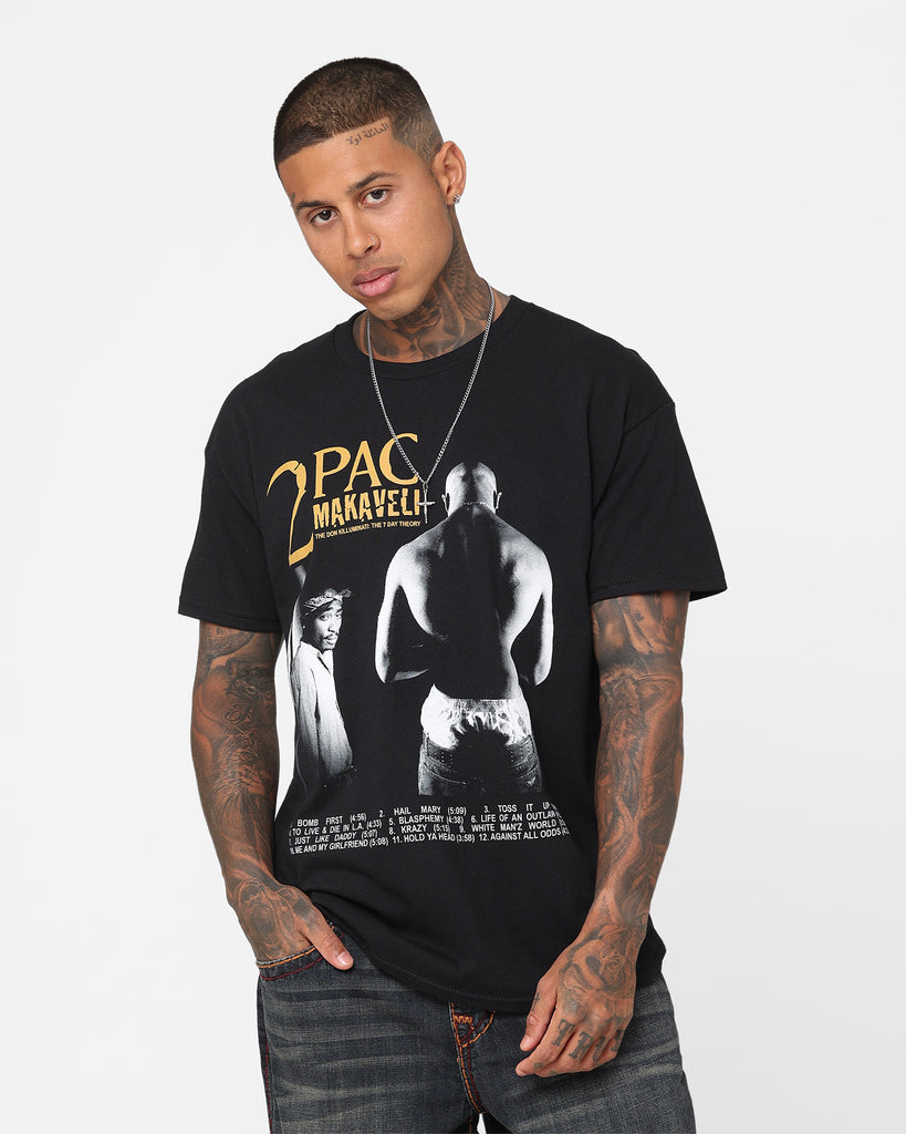 Tupac Makaveli Track List T-Shirt Black | Culture Kings US