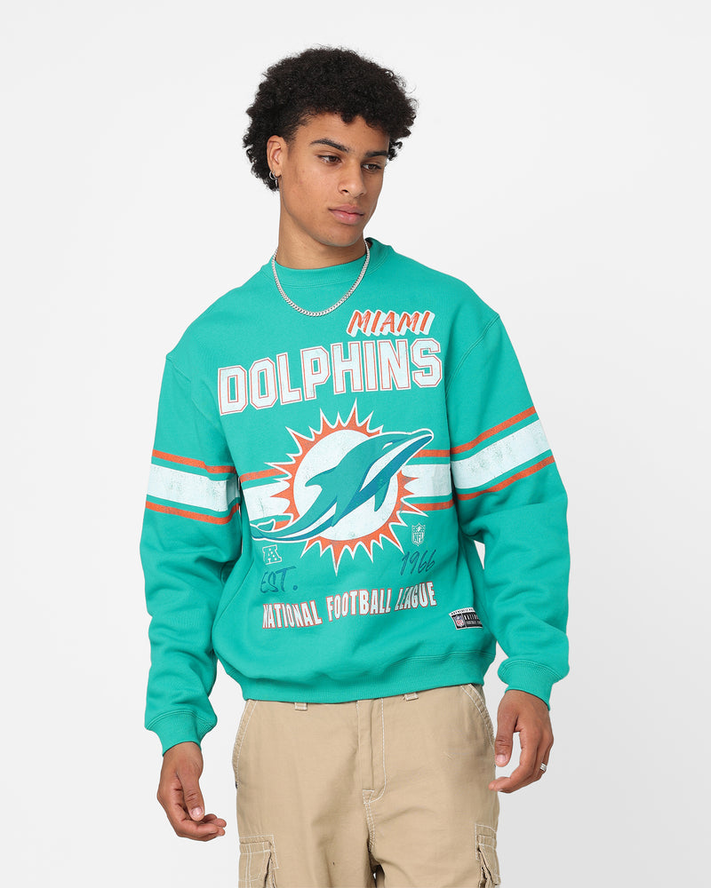 Majestic Athletic Miami Dolphins Collegiate Fade Crewneck Vintage