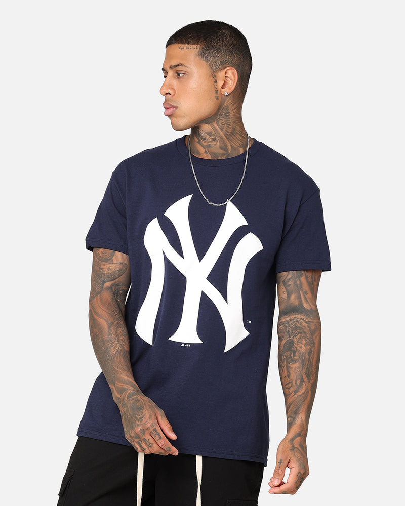 Exclusive Fitted Navy Blue New York Yankees Gray Pinstripe New Era Short Sleeve T-Shirt 2XL