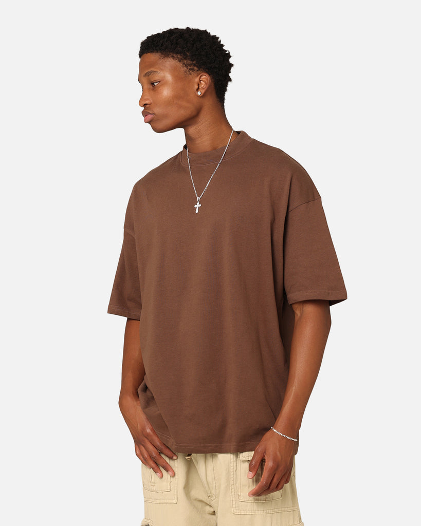 Culture Kings Oversized Blank T-Shirt Brown | Culture Kings US