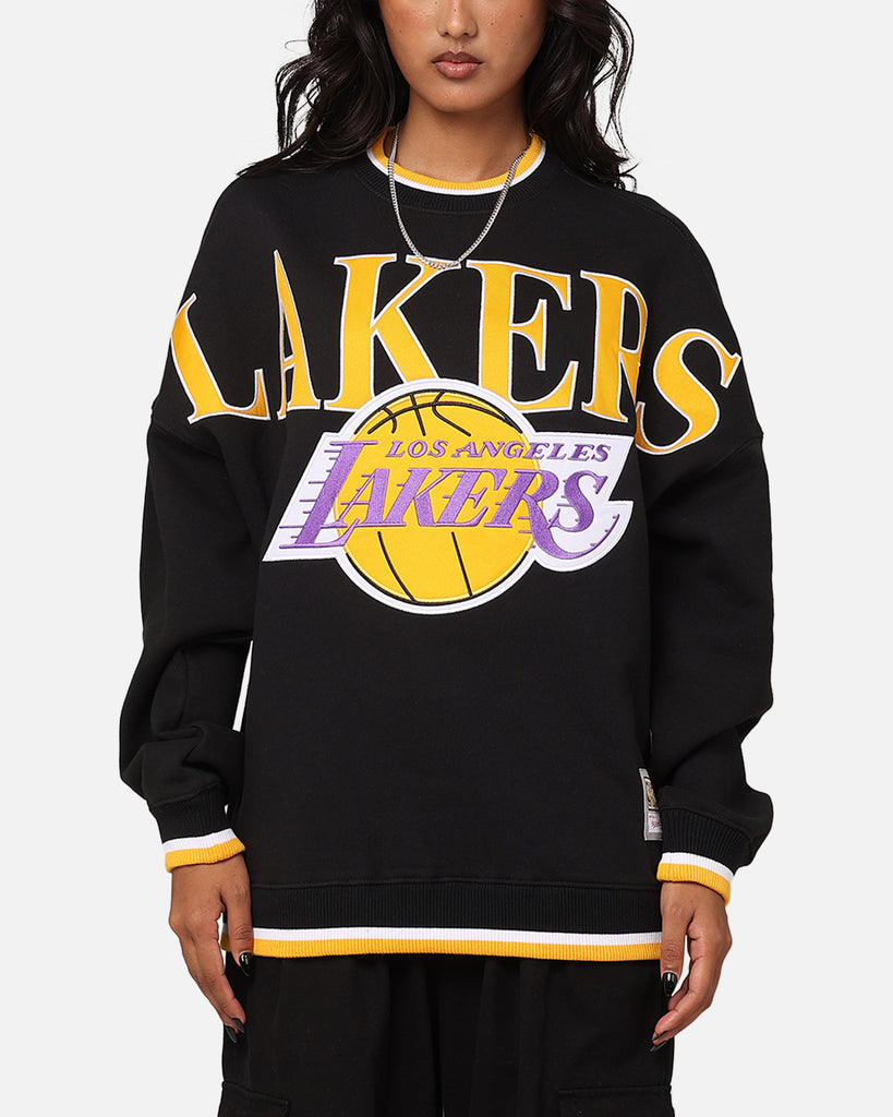 Mitchell & Ness Los Angeles Lakers Shooting Crewneck Black | Culture ...