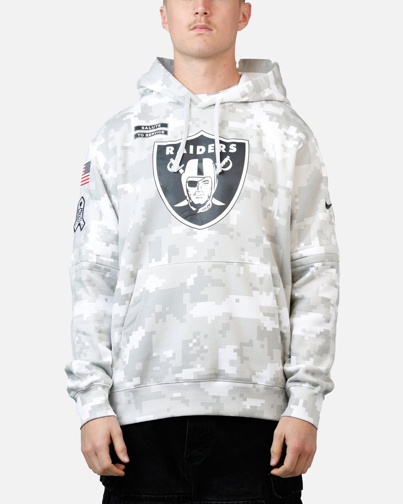 New Nike Las Vegas Raiders Salute top to Service Camouflage Hoodie Jacket Sz M