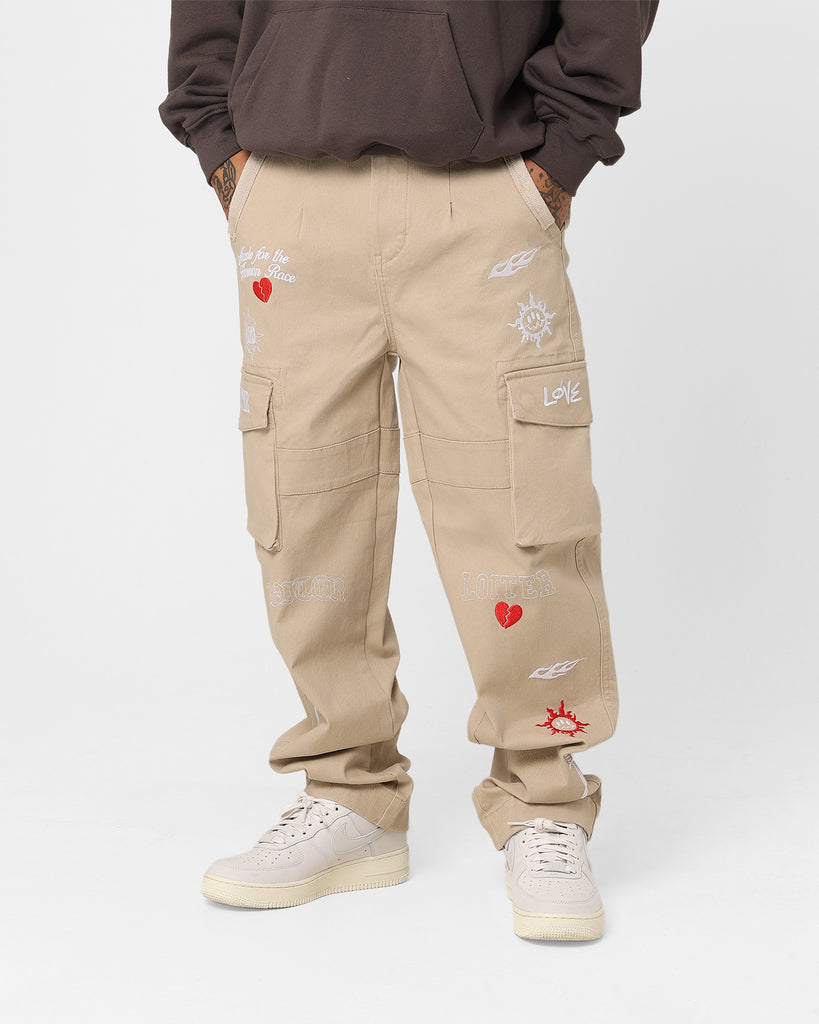 Loiter Sketch Cargo Pants Off White | Culture Kings US