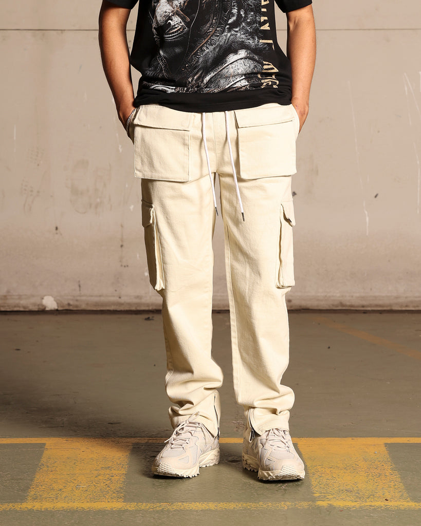 Saint Morta Infantry Relaxed Cargo Pants Off White | Culture Kings US