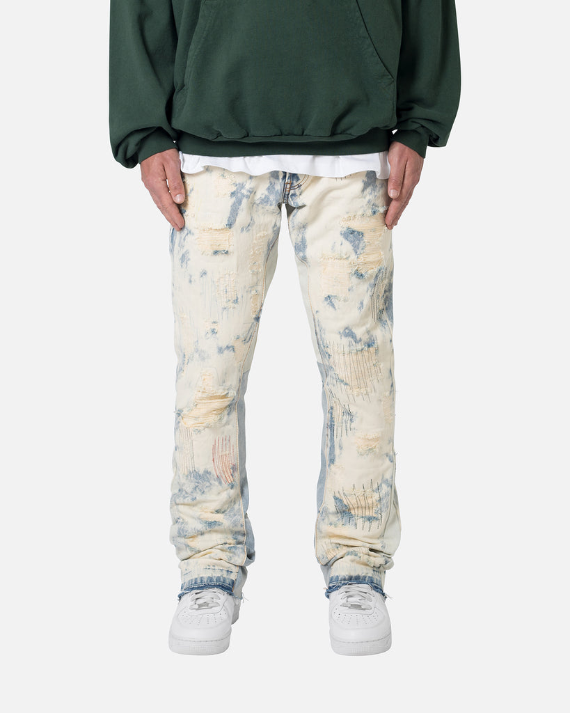 Mnml B506 Bleached Flare Denim Jeans Blue Culture Kings Us