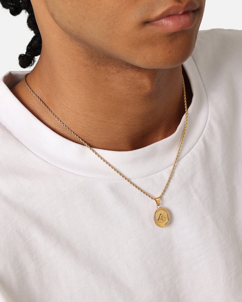 NXS Vintage Letter Necklace Gold | Culture Kings US