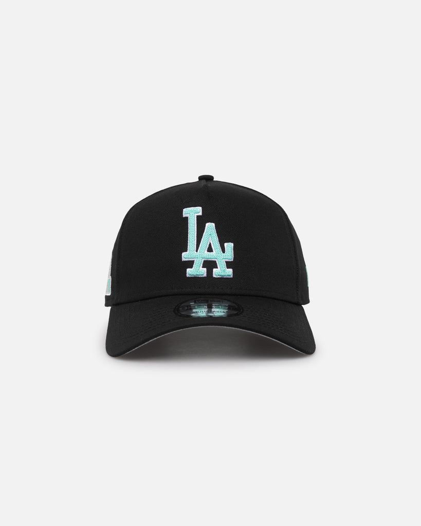 New Era Los Angeles Dodgers 9FORTY A-Frame Snapback Black/Aqua Blue ...