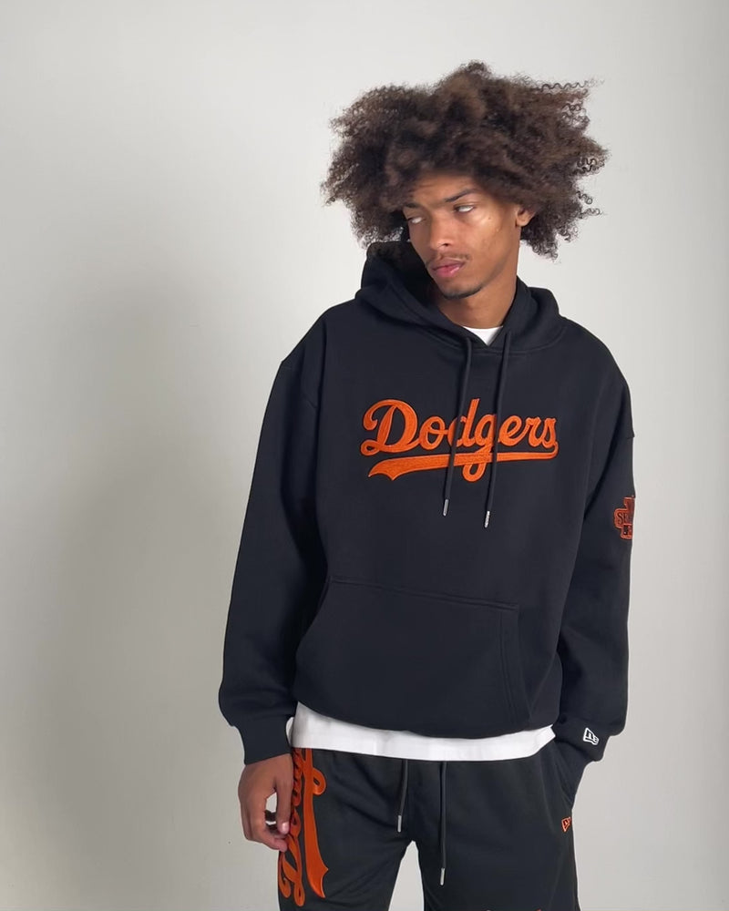 New Era Los Angeles Dodgers Oversized Hoodie Black/White