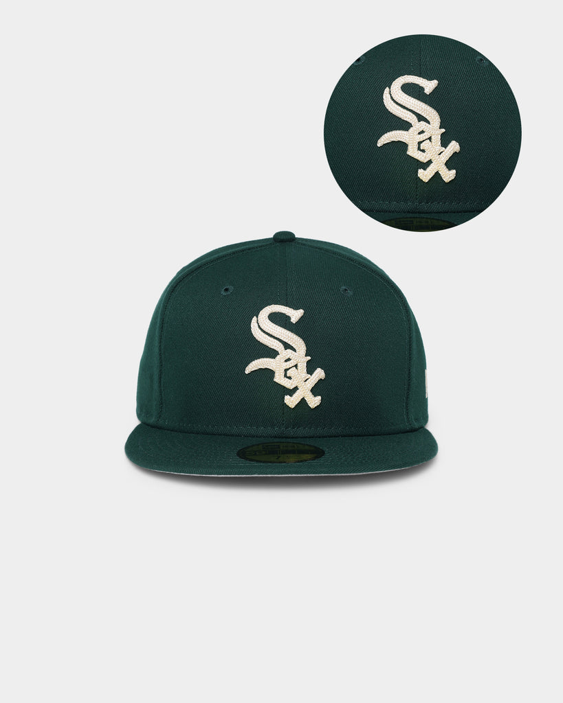 New Era 59FIFTY Chain Stitch Chicago White Sox Hat - White, Green White/Green / 7 1/8