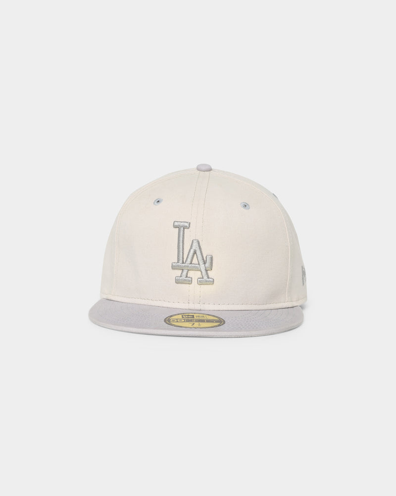 New Era Los Angeles Dodgers Chain Stitch Hoodie Stone