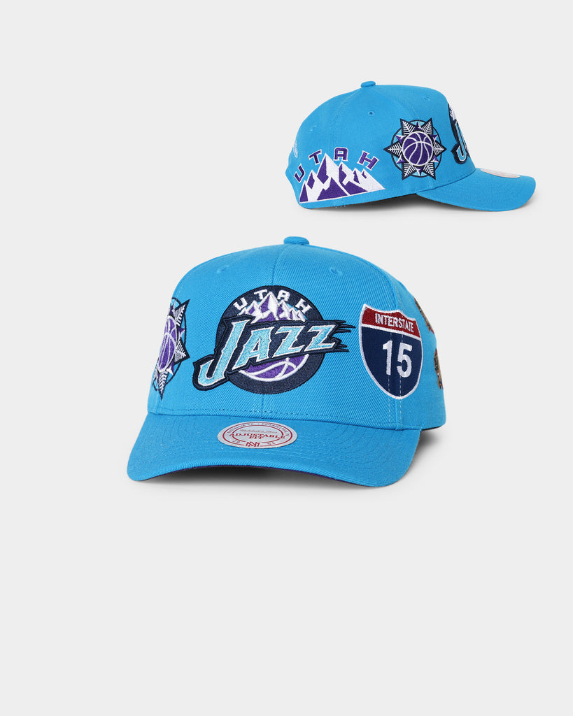 Utah Jazz Utah Jazz Neon Tropical Hwc Black Snapback - Mitchell & Ness cap