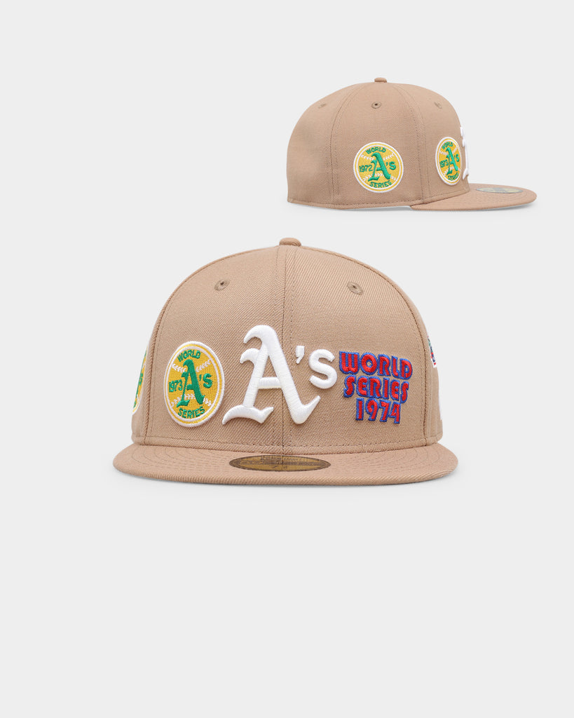 Men's New Era Green Oakland Athletics Multi-Logo 59FIFTY Fitted Hat