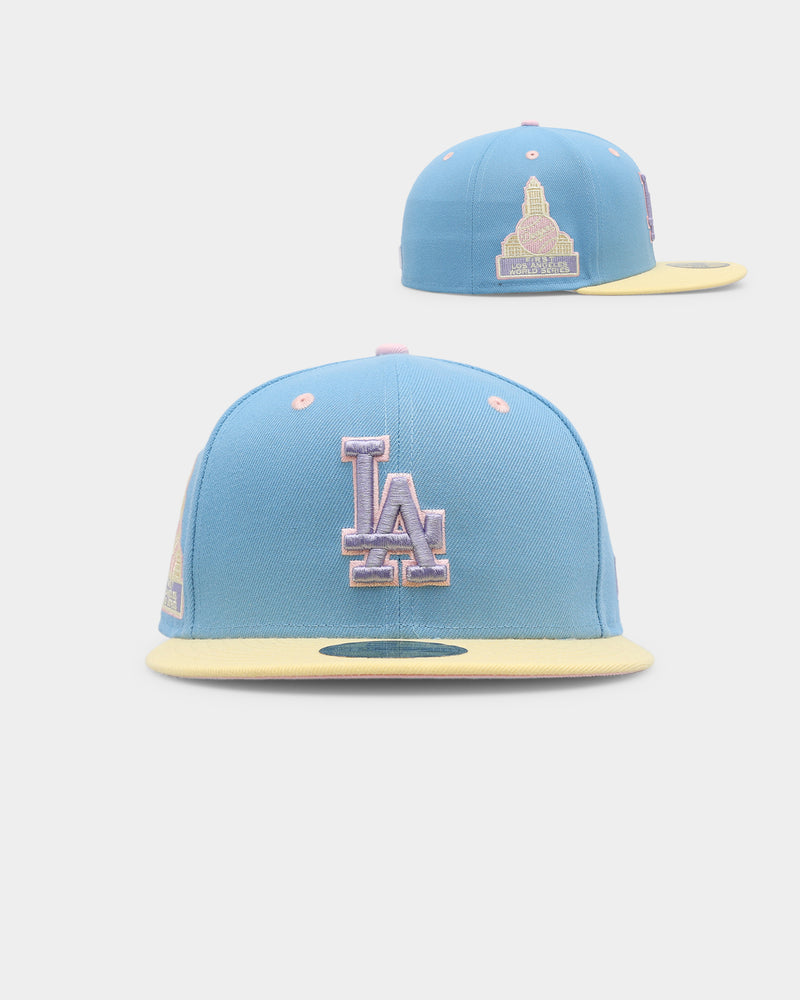 Official New Era MLB League Essential LA Dodgers Pastel Blue Tee B9276_588  B9276_588