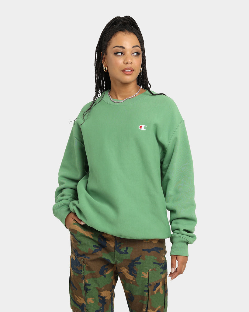 Womens green shop champion sweatshirt