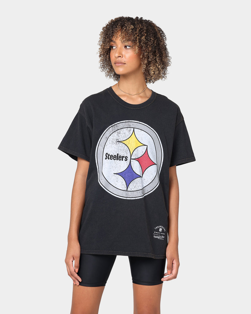 Mitchell & Ness Pittsburgh Steelers Oversized Logo Short Sleeve Vintag ...