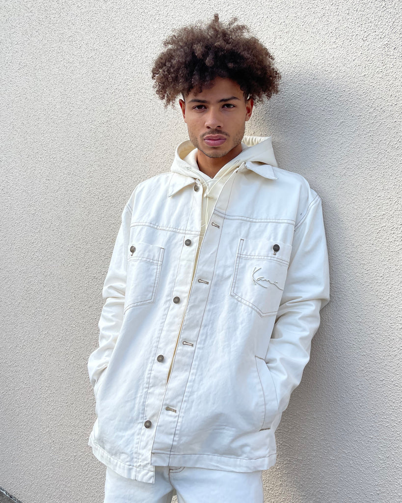 Karl Kani Small Signature Shirt Jacket White | Culture Kings US