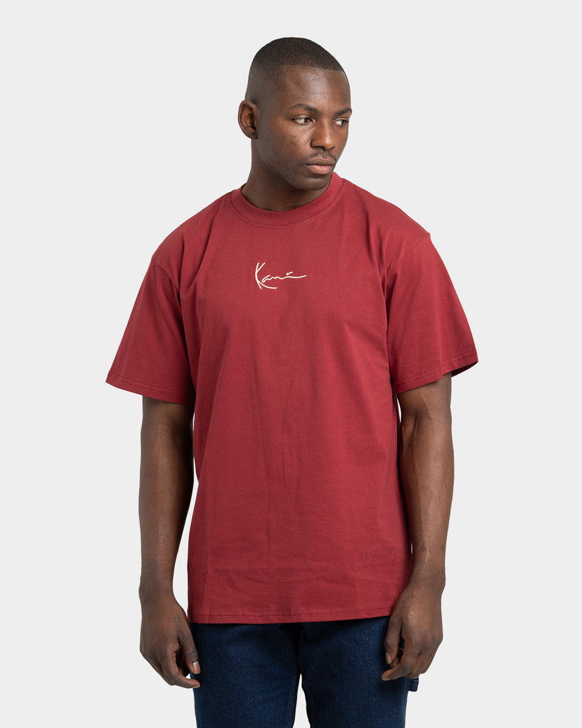 Karl Kani Small Signature T-Shirt Dark Red | Culture Kings US