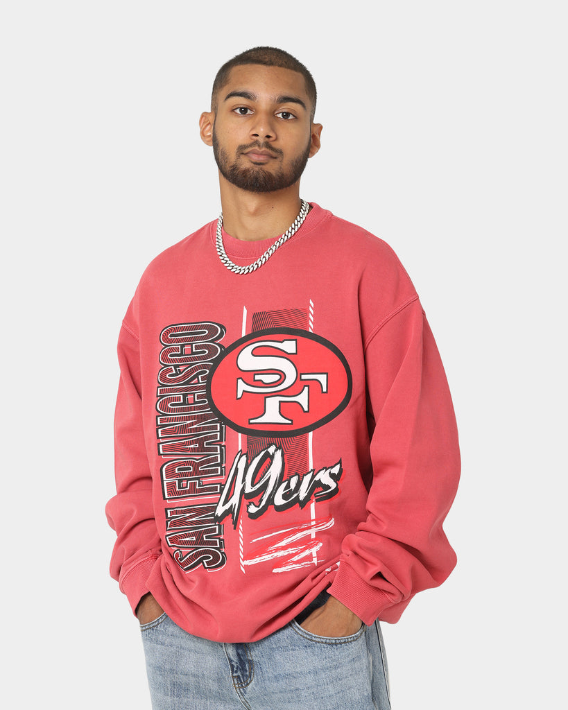 Mitchell & Ness San Francisco 49ers Vintage Zig Zag Crewneck Faded