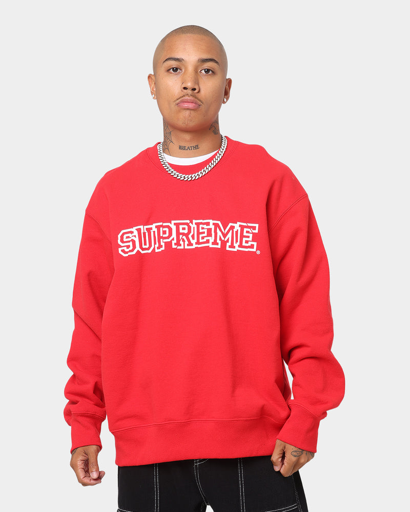 Supreme Shattered Logo Crewneck Red | Culture Kings US