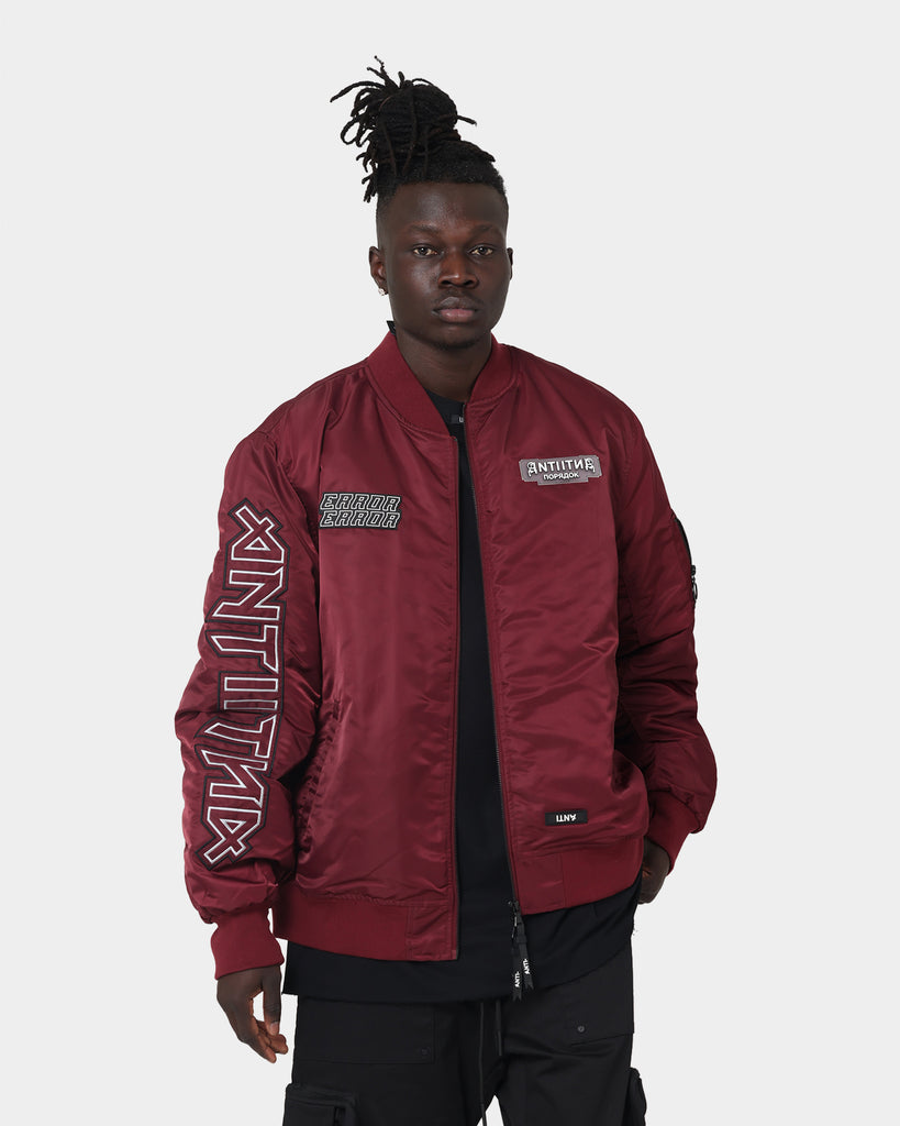 The Anti Order Oblivion Bomber Jacket Dark Burgundy | Culture Kings US