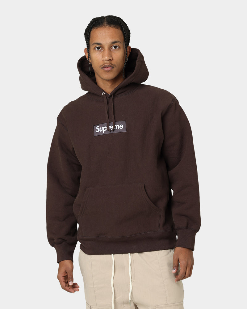 Supreme Box offers Logo Hoodie in Brown