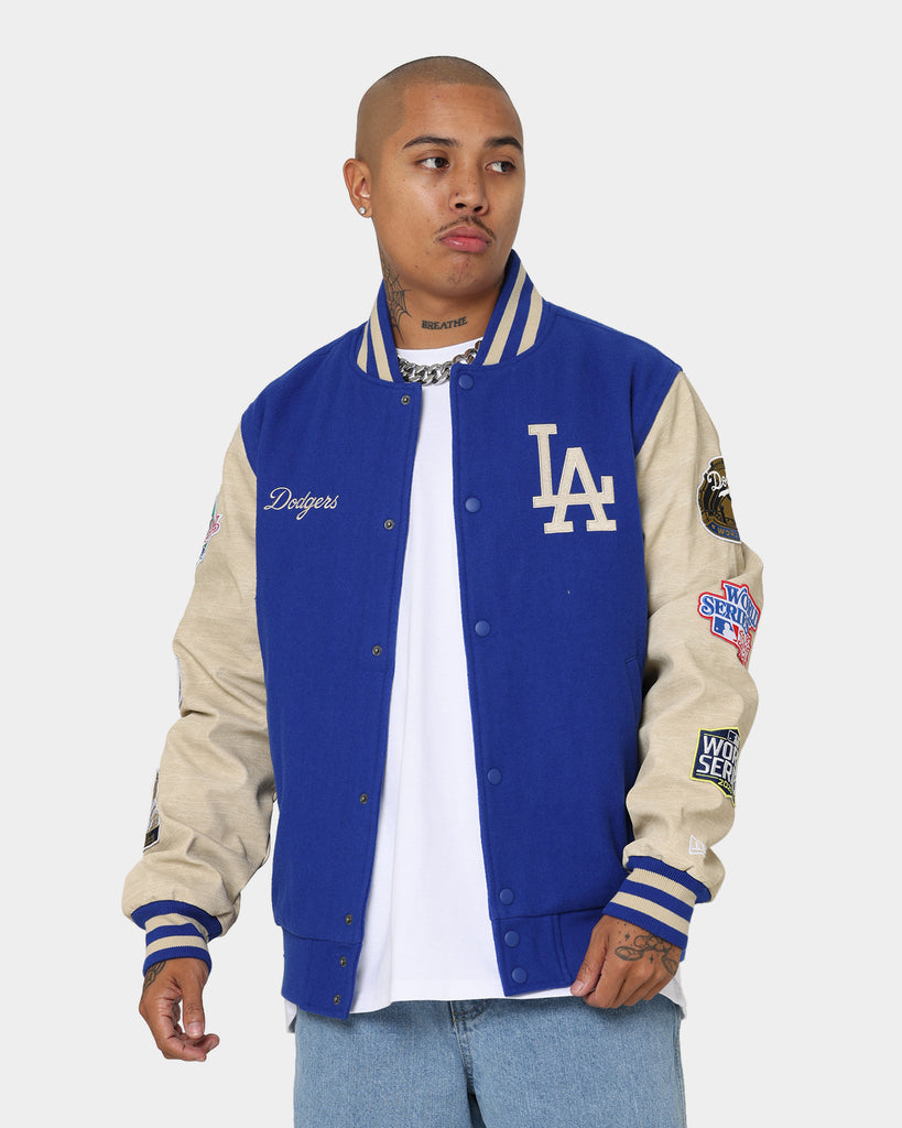 jacket New Era Large Logo Varsity MLB Los Angeles Dodgers - Navy/Off White  