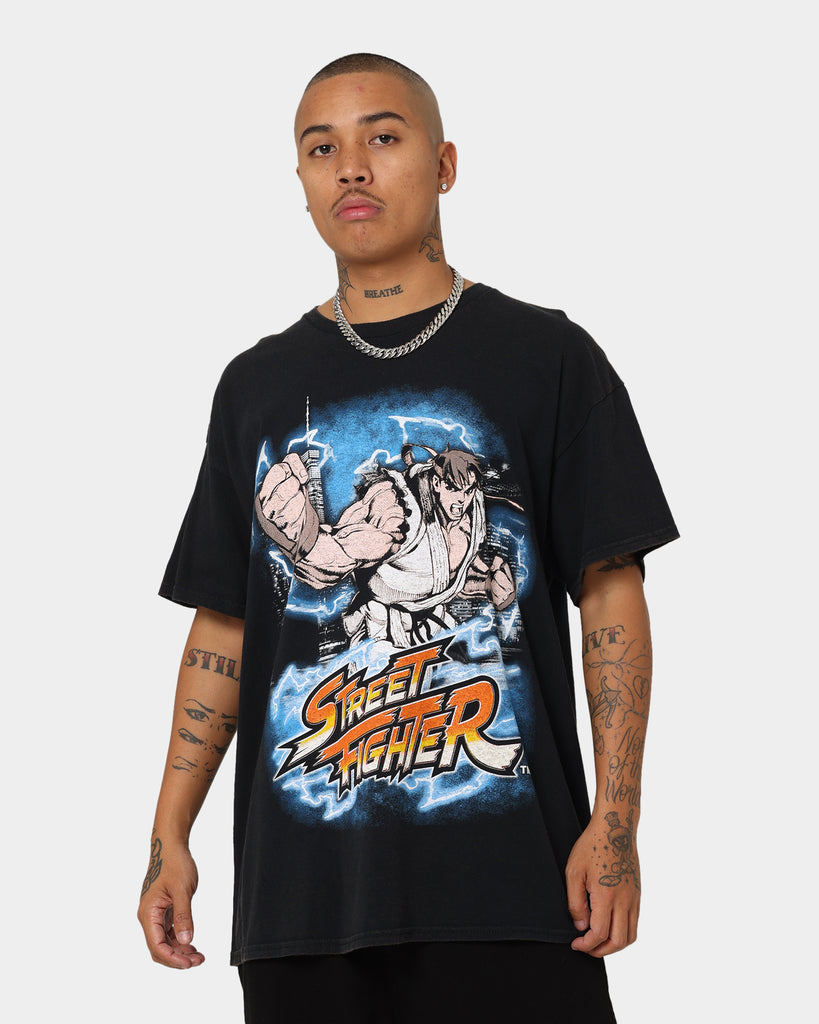 STREETS - Vintage Washed Street Fighter Anime Oversized T-Shirt – Alpha  Weebs