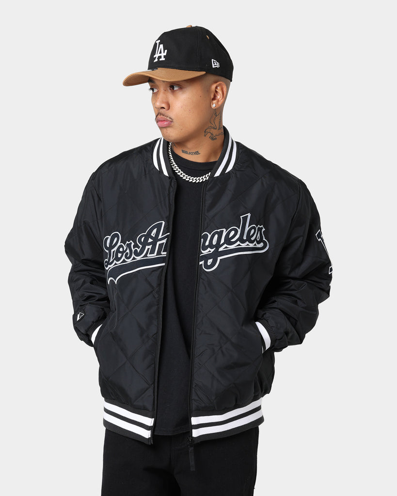Majestic Athletic Los Angeles Dodgers Tonals Quilt Varsity Jacket Blac ...