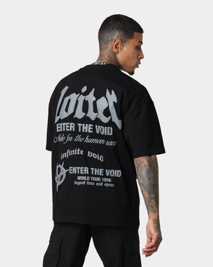 Loiter Void Multi Logo Vintage T-Shirt Vintage Black | Culture Kings US