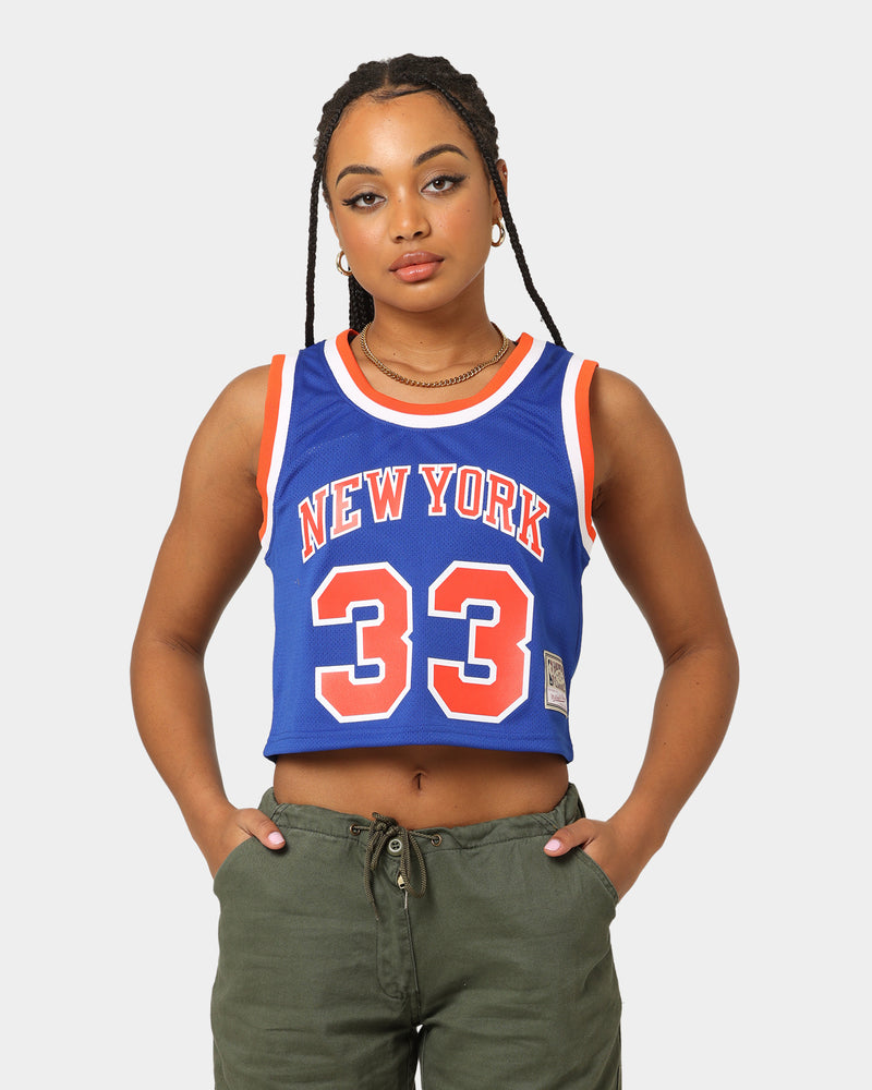 Women's New York Knicks Patrick Ewing Mitchell & Ness Blue 1991 Hardwood  Classics Name & Number Player Jersey Dress