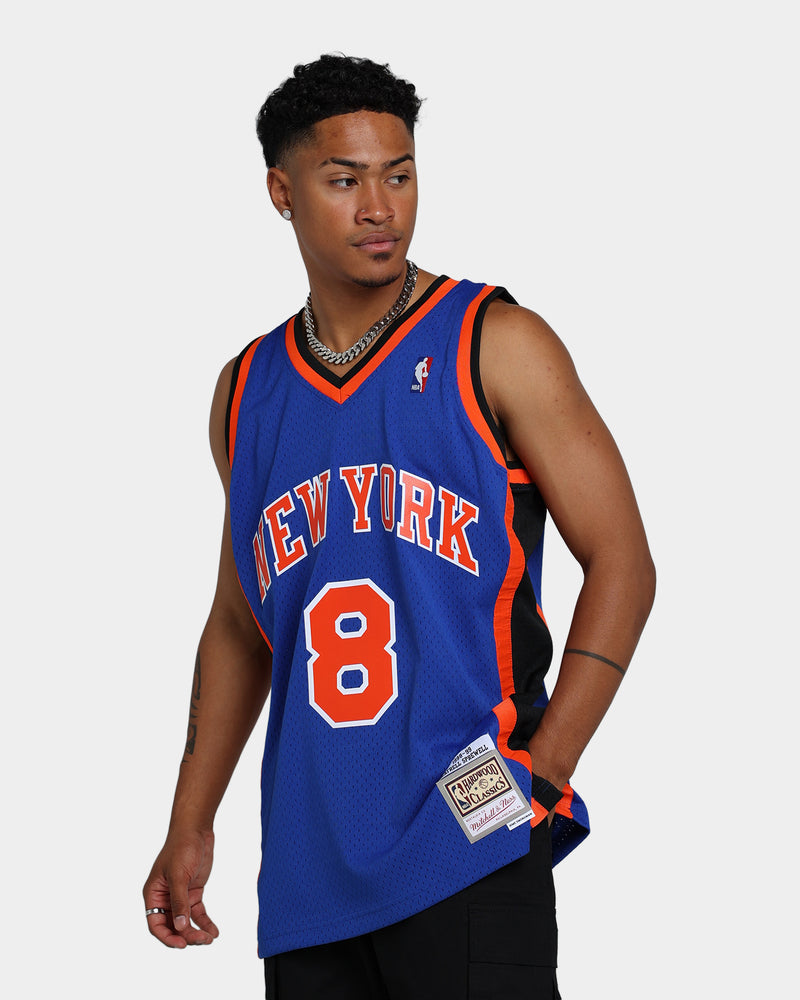 Latrell Sprewell New York Knicks Mitchell & Ness Big & Tall Hardwood  Classics Blue Basketball Jersey • Kybershop