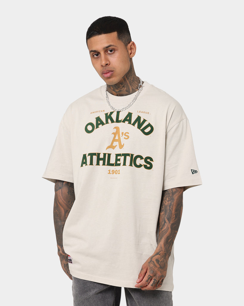 47 Brand Oakland Athletics t-shirt in white with chest and back