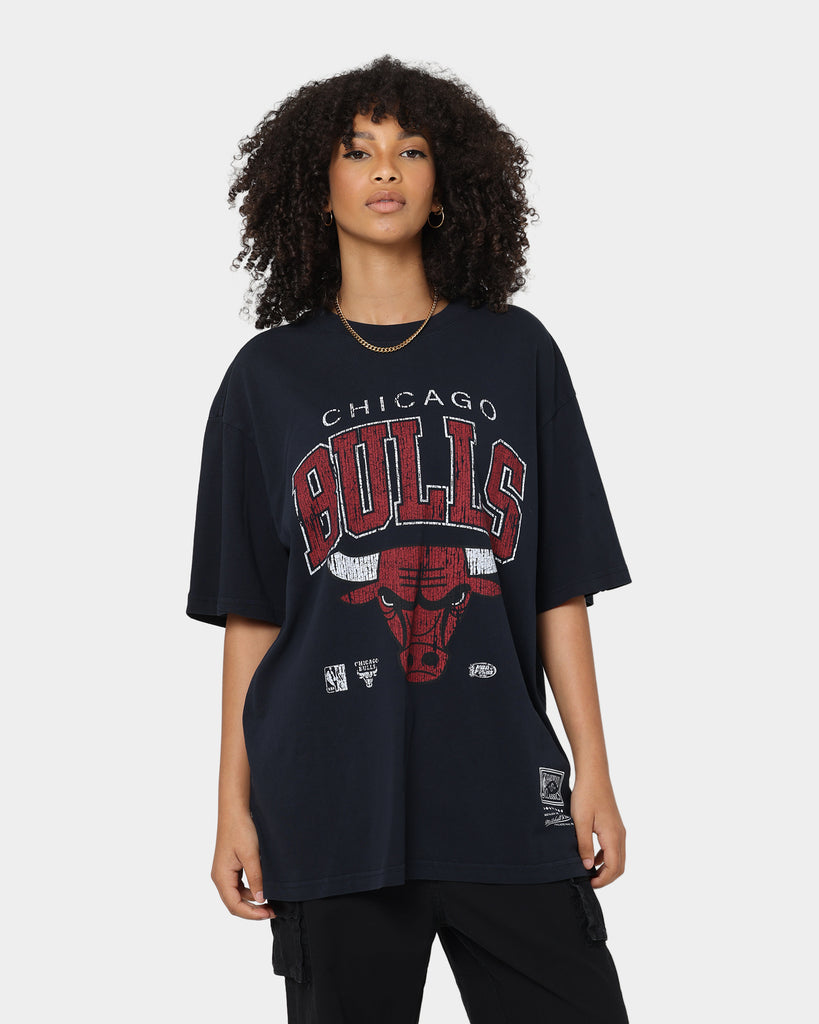 Mitchell & Ness Women's Chicago Bulls XL Arch Vintage T-Shirt Faded Bl ...